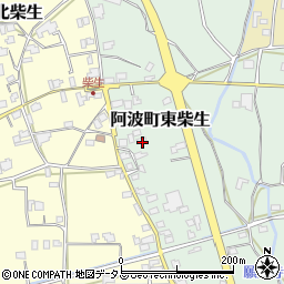 徳島県阿波市阿波町東柴生周辺の地図