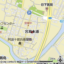 徳島県徳島市川内町宮島本浦周辺の地図