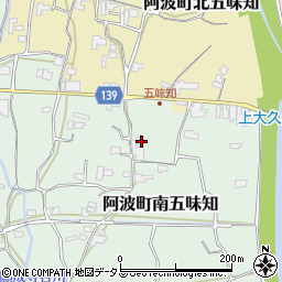 徳島県阿波市阿波町南五味知147周辺の地図