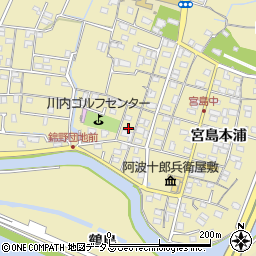徳島県徳島市川内町宮島本浦82周辺の地図