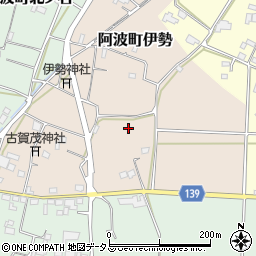 徳島県阿波市阿波町伊勢周辺の地図