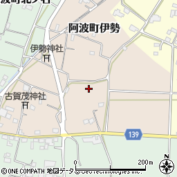 徳島県阿波市阿波町伊勢周辺の地図