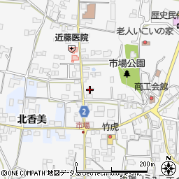 徳島県阿波市市場町市場町筋124周辺の地図