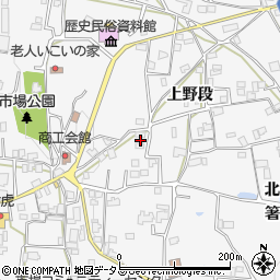 徳島県阿波市市場町市場上野段周辺の地図