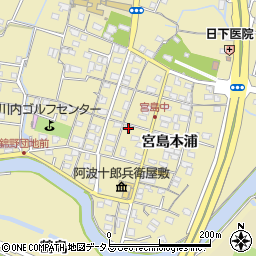徳島県徳島市川内町宮島本浦139周辺の地図