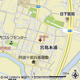 徳島県徳島市川内町宮島本浦151周辺の地図