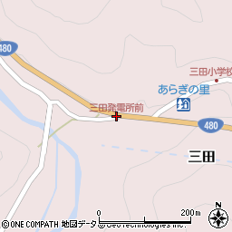 三田発電所前周辺の地図