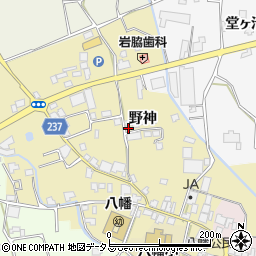 徳島県阿波市市場町大野島野神周辺の地図
