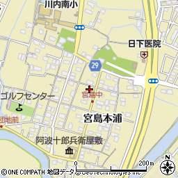 徳島県徳島市川内町宮島本浦155周辺の地図