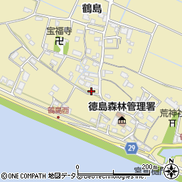 徳島県徳島市川内町鶴島247周辺の地図