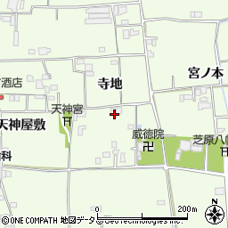 徳島県徳島市国府町芝原寺地周辺の地図