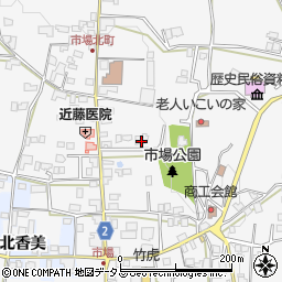 徳島県阿波市市場町市場町筋153周辺の地図
