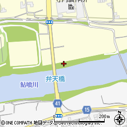 弁天橋周辺の地図
