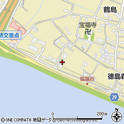 徳島県徳島市川内町鶴島203周辺の地図