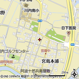 徳島県徳島市川内町宮島本浦118周辺の地図