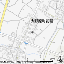 香川県観音寺市大野原町花稲662周辺の地図