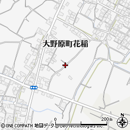 〒769-1613 香川県観音寺市大野原町花稲の地図