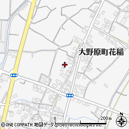 香川県観音寺市大野原町花稲360-5周辺の地図