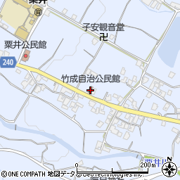 竹成自治公民館周辺の地図