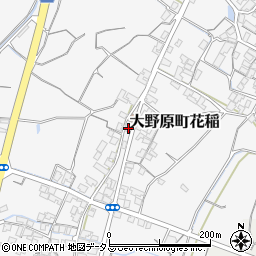 香川県観音寺市大野原町花稲666周辺の地図