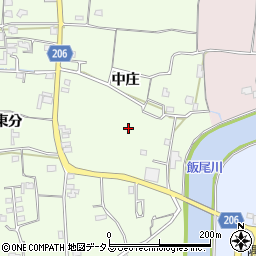 徳島県徳島市国府町芝原中庄周辺の地図