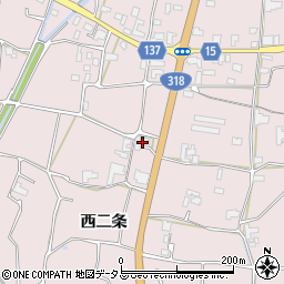 徳島県阿波市吉野町柿原西二条周辺の地図
