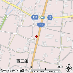 徳島県阿波市吉野町柿原西二条225周辺の地図