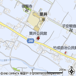 観音寺市　粟井公民館周辺の地図