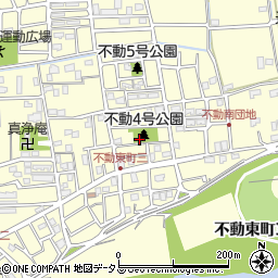 不動東公園トイレ周辺の地図