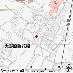 香川県観音寺市大野原町花稲730周辺の地図