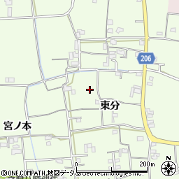 徳島県徳島市国府町芝原東分周辺の地図