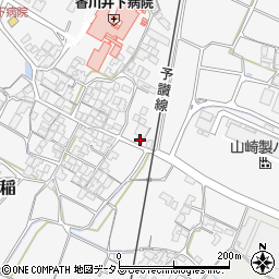 香川県観音寺市大野原町花稲889周辺の地図