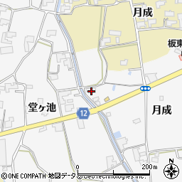 徳島県阿波市土成町水田月成181周辺の地図