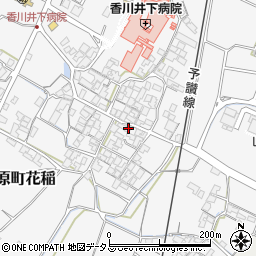 香川県観音寺市大野原町花稲916周辺の地図