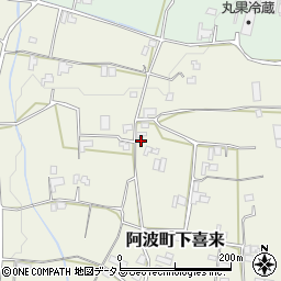 徳島県阿波市阿波町下喜来周辺の地図
