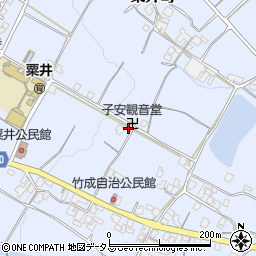 香川県観音寺市粟井町周辺の地図