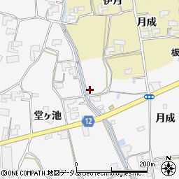 徳島県阿波市土成町水田月成199周辺の地図