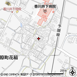 香川県観音寺市大野原町花稲911周辺の地図