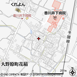 香川県観音寺市大野原町花稲770周辺の地図