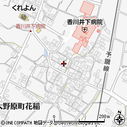 香川県観音寺市大野原町花稲773周辺の地図