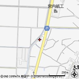 香川県観音寺市大野原町花稲292周辺の地図