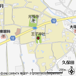王子神社周辺の地図