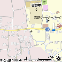 徳島県阿波市吉野町西条大西165周辺の地図