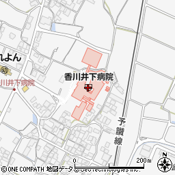 香川井下病院周辺の地図