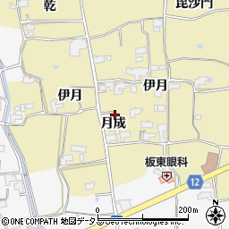徳島県阿波市土成町秋月（月成）周辺の地図