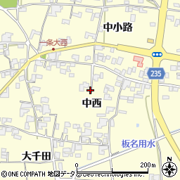 徳島県阿波市吉野町西条中西周辺の地図