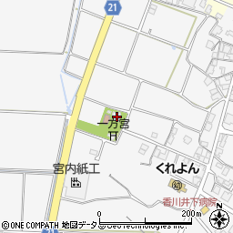 香川県観音寺市大野原町花稲186周辺の地図