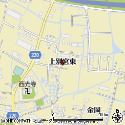 徳島県徳島市川内町上別宮東周辺の地図