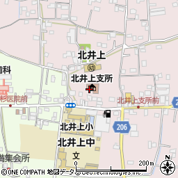 北井上西部土地改良区周辺の地図