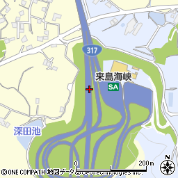 来島海峡ＳＡ周辺の地図
